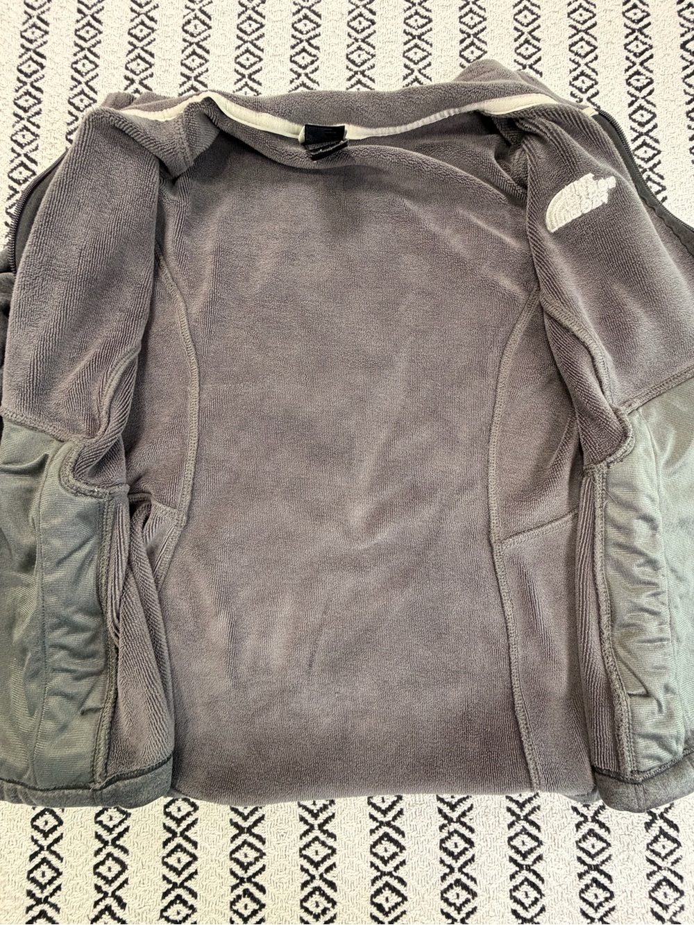 The North Face Full Zip Fleece Agave Jacket Womens Medium Gray sweatshirt M - Picture 4 of 13